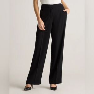 Quince Women's Black Stretch Crepe Classic Trouser Pants – Size 14 – NWT
